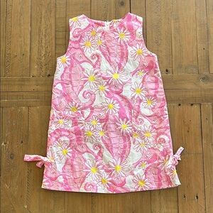 Lilly Pulitzer seahorse sunflower sleeveless shift dress